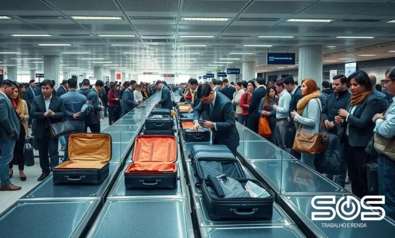 Auditores fiscais fazem operação padrão de bagagens em aeroportos principais